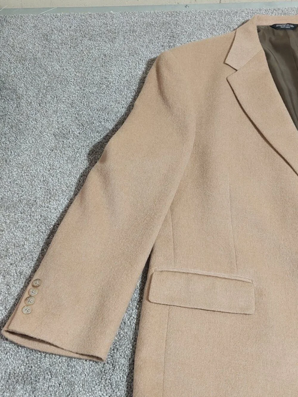Vintage Evan Picone Men's 100% Camel Hair Blazer Sport Coat Tan Size 50R